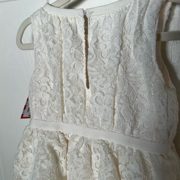 Cat & Jack Infant girls Sz 12 mo, Cream Lace, sleeveless, 2 piece dress NWT - Picture 3 of 10